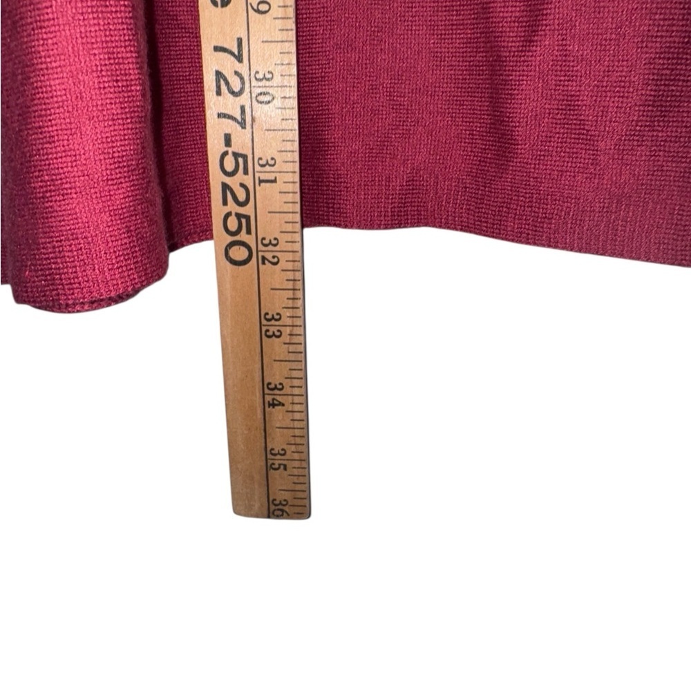 Peruvian Connection Oversized Pima Cotton Modal Knit Top XL Red Dolman Sleeve - Picture 7 of 11